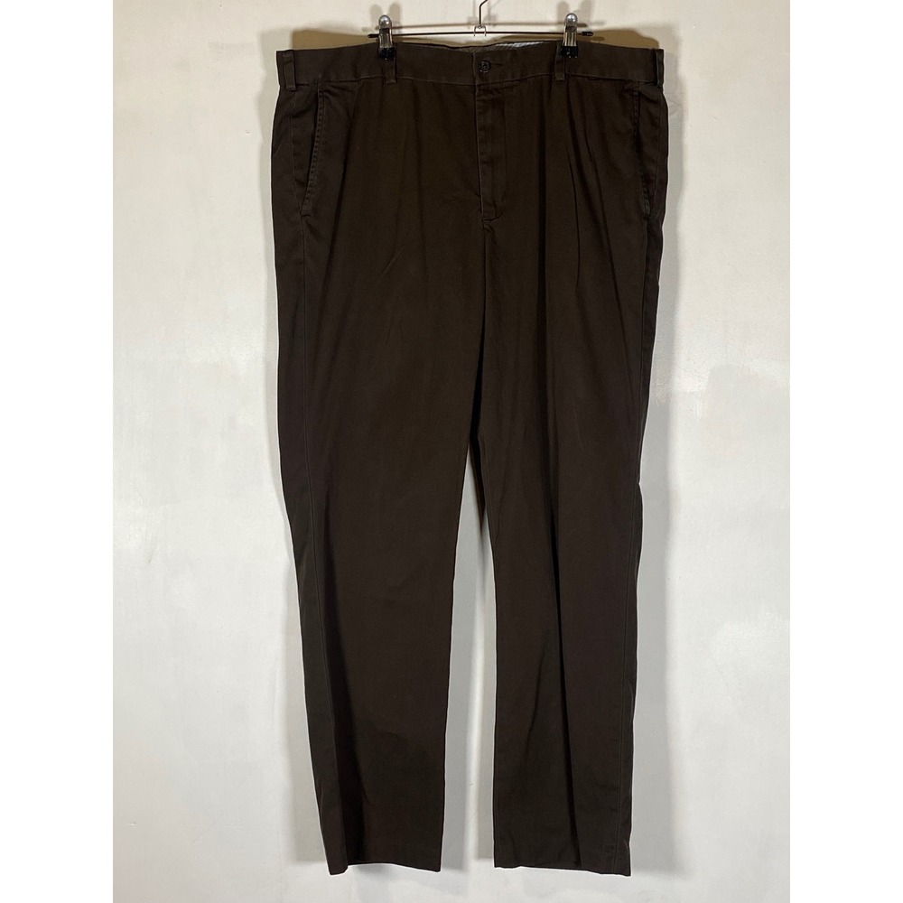 1901 Nordstrom 42x34 Brown Single Pleated Dress Pants Classic Fit